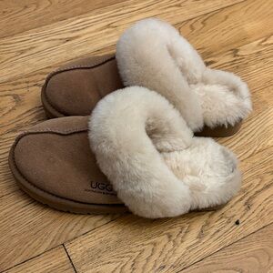 UGG Women's Tan and Cream Cozy Slippers